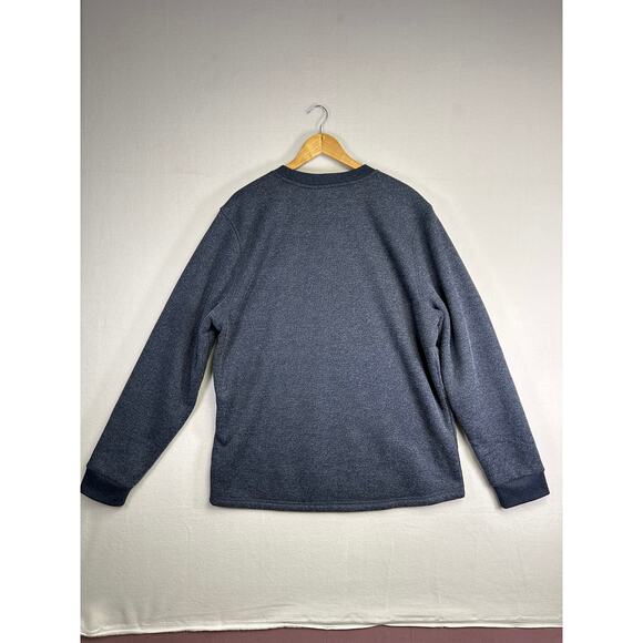Men's B.C. Clothing Fleece Lined Crew Sweatshirt XL Blue - Picture 9 of 11